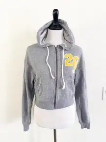 Arizona Jean Company Gray Varsity Jacket with Yellow Detail