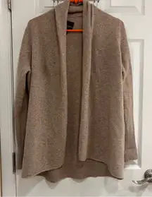 Cynthia Rowley Cashmere Brown Open-Front Cardigan