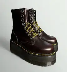 Dr. Martens  Jadon Max Platform Boots in Oxblood Atlas