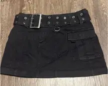 Urban Outfitters Black Belted Mini Skirt