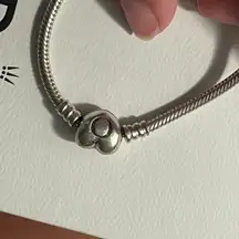 Pandora Moments Heart Clasp Snake Chain Bracelet