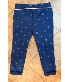 Women's Tommy Hilfiger Blue Print Chinos Size 10