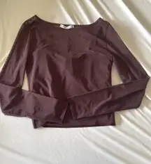 Abercrombie & Fitch purple fitted long sleeve