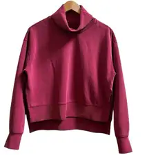 Lululemon Softstreme Turtleneck Drape Pullover Pomegranate Size 0 Athleisure