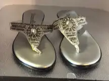 Silver Crystal Embellished Dress Sandals