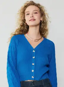 Anthropologie Current Air Cardigan S Blue