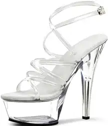 Ellie Platform‎ Clear Strap Heels
