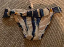 Striped Bikini Bottom with Bow