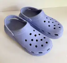 Crocs Classic Crush Violet Purple Chunky Platform Clog Shoes Women’s 10 Slip On