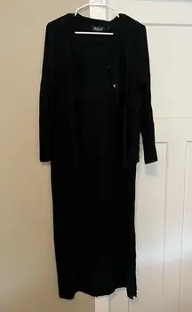 Elegant Black Sheath Three Piece Set