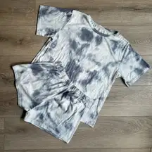 Blue Tie-Dye PJ T-Shirt and Shorts Set