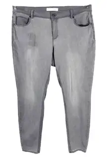 Cato Plus Size‎ 18W Jeans Gray Skinny Mid Rise Stretch Womens Denim Slim Leg 441
