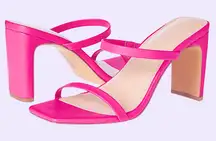 NWT The Drop Avery Square Toe Two Strap High Heeled Sandals - 8.5