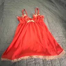 Victoria’s Secret Vintage Babydoll lace coral/pink nightie size medium