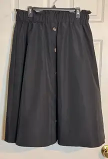 🩵🩵Shein Curve Women's Midi Black Skirt Button Front Blue Size 2XL🩵🩵
