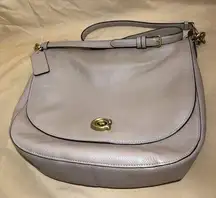 Coach  Turnlock Leather Hobo Bag Black In Cream