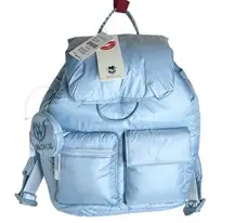 NEW Wildfox Parachute BACKPACK & COIN PURSE Blue Puffy Nylon HANDBAG Lightweight