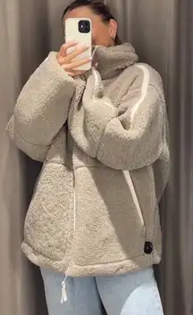 Loose Fit Teddy Jacket