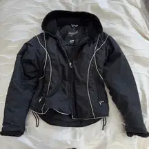 Obermeyer Women’s Ski Jacket Black Size 6 Thermolite Fur Lined Coat