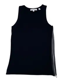 Kaufman Franco 021 Side Zipper Merino Wool Sleeveless Sweater Black Small Y2K