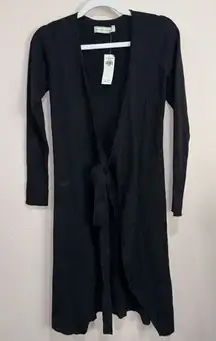 Abercrombie & Fitch Xsmall black tie waist cardigan