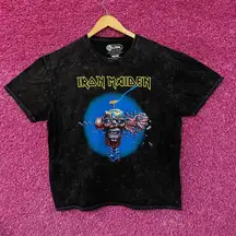 iron Maiden Can I Play With Madness Mineral wash rock Tshirt size large