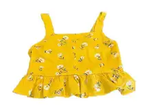 L.A. Hearts Yellow Daisy Print Top Size Medium