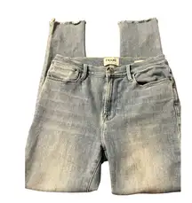Frame Denim Jeans Le High Skinny Raw Hem Light Distressing Size 30