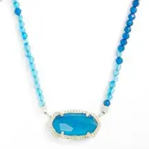 Beaded Blue Elisa Necklace