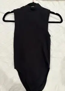 High Neck Ribbed Bodysuit