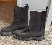 Candice Cooper leather boots size 38.5 or 7.5 emo riding‎ combat grey NWT