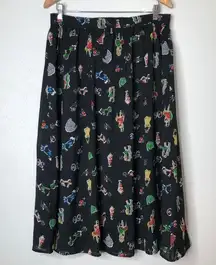 Moon 50’s Print Skirt Large