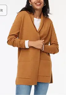 J. Crew NWT Women's Chelsea Sweater Blazer Open Cardigan Heather Camel‎ Sz XXL