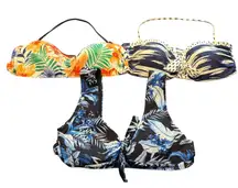 Tommy Bahama Bundle of 3 Bikini Tops. Size XL. Multi color.‎ Floral. Padding
