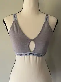 Gray and White Cut-Out Sports Bra. Fits a Medium to Large.