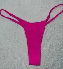 Neon Pink High Cut G-String Thong Bikini Bottom