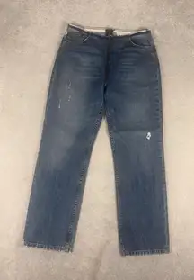 Reformation Zipper Jeans In Celtic Wash Women's Size 28 High Rise Straight Leg