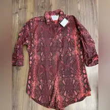 Acacia Swim Romper Kapaa Twill Python Size Medium New SOLD OUT