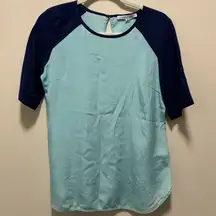 Amanda Uprichard Silk Top Blue Small
