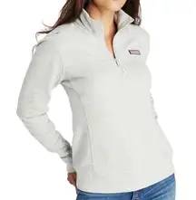 Vineyard Vines Shep Shirt All Over Whale Grey Quarter Zip Terry Women’s Size XS