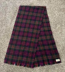 Macdonald by Rodlinoch Scotland 100% Pure New Wool Plaid Scarf