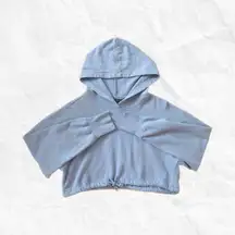 Blue Cropped Hoodie