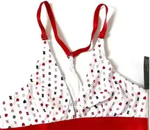 Free Press Valentine’s Day heart print bralette NWT