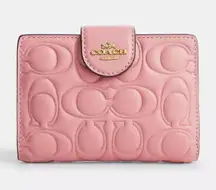 GoldLight Blush Medium Corner Zip Wallet