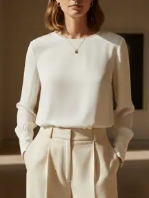 The row cream blouse