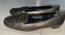Prada Womens Loafers Flats Metallic‎ Gold Size 36.5