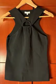 Reiss Black Knit Sleeveless Top with Strap Detail Size Medium NWT