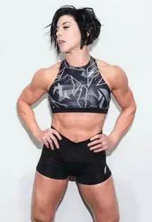 Flag nor fail vivid black stealth sports bra size medium excellent condition