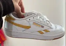 Reebok  Club C Double Training Sneaker Yellow White Size 5.5