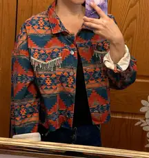 Size large western fringe bling jacket